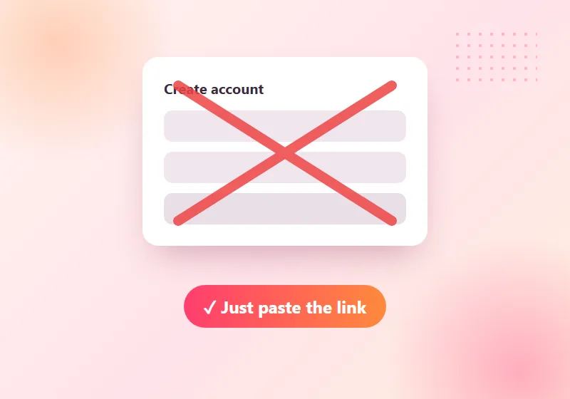 No Sign-Up – TikTokio TikTok downloader feature